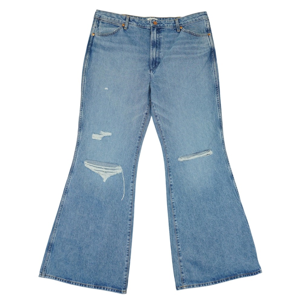 Wrangler Wanderer 622 Jeans Women 33x34 (Fit 40x33) Distressed High Rise Flare